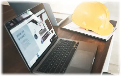 Laptop on desk