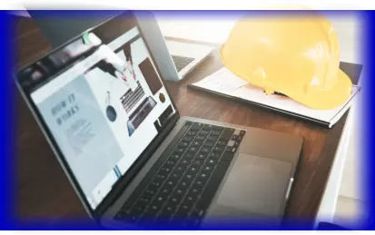 Laptop on desk
